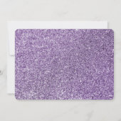 Erstellen Sie Ihren eigenen Lila Glitzer Hochzeit Einladung (Rückseite)
