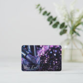 Erstellen Sie Ihren eigenen Lila Glitzer-Lipstick Visitenkarte (Stehend Vorderseite)