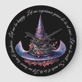 Erstellen Sie Ihren eigenen Lila Orange Celestial  Große Wanduhr