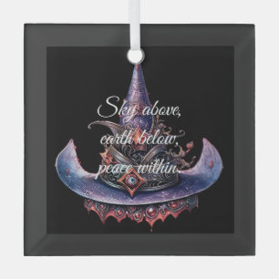 Erstellen Sie Ihren eigenen Lila Orange Celestial Ornament Aus Glas