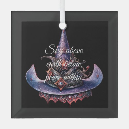 Erstellen Sie Ihren eigenen Lila Orange Celestial  Ornament Aus Glas (Vorderseite)