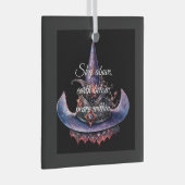 Erstellen Sie Ihren eigenen Lila Orange Celestial  Ornament Aus Glas (Vorderseite Rechts)