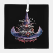 Erstellen Sie Ihren eigenen Lila Orange Celestial  Ornament Aus Glas (Rückseite)