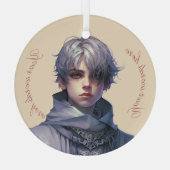 Erstellen Sie Ihren eigenen Lila Prinzen Ornament Aus Glas (Rückseite)