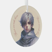 Erstellen Sie Ihren eigenen Lila Prinzen Ornament Aus Glas (Vorderseite Rechts)