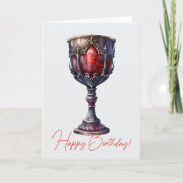 Erstellen Sie Ihren eigenen Lila und roten Chalice Feiertagskarte