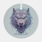 Erstellen Sie Ihren eigenen Lila Wölf Ornament Aus Glas (Rückseite)