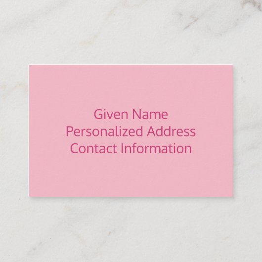 Erstellen Sie Ihren eigenen Magenta-Bube mit weiße Visitenkarte (Rückseite)