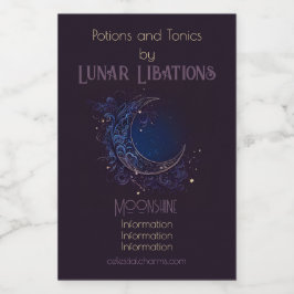 Erstellen Sie Ihren eigenen magischen blauen Mond Weinetikett