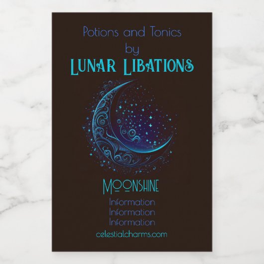 Erstellen Sie Ihren eigenen magischen Filigree Blu Weinetikett (Einzelnes Label)