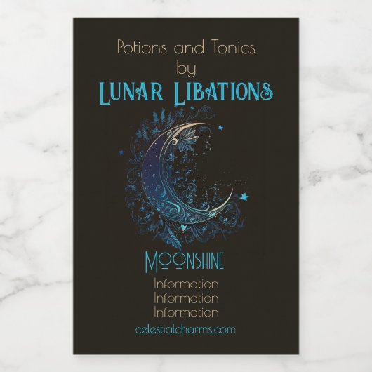 Erstellen Sie Ihren eigenen magischen Mond Weinetikett (Einzelnes Label)