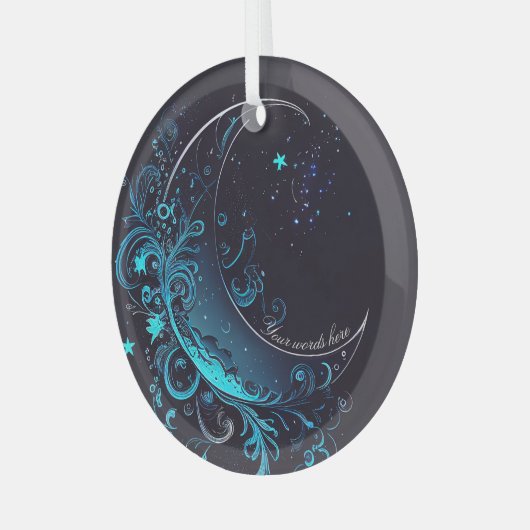 Erstellen Sie Ihren eigenen magischen Silber & Bla Ornament Aus Glas (Vorderseite links)