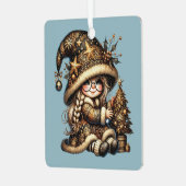 Erstellen Sie Ihren eigenen magischen Weihnachtsba Ornament Aus Metall (Vorderseite links)