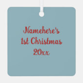 Erstellen Sie Ihren eigenen magischen Weihnachtsba Ornament Aus Metall (Rückseite)