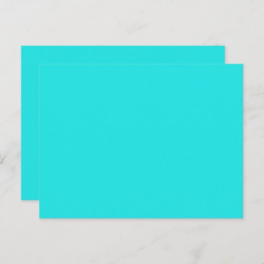 Erstellen Sie Ihren eigenen minimalistischen Cyan Einladungspostkarte (Vorne/Hinten)