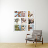 Erstellen Sie Ihren eigenen modernen 9-Foto Collag Wandteppich (Beispiel (Horizontal))