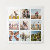 Erstellen Sie Ihren eigenen modernen 9-Foto Collag Wandteppich (Vorderseite)