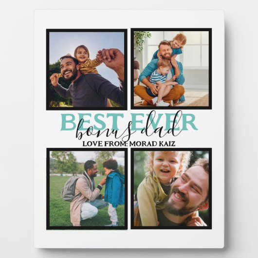 Erstellen Sie Ihren eigenen modernen Bonus Vater 4 Fotoplatte (Vorderseite)