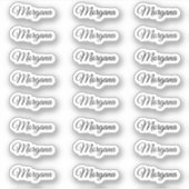 Erstellen Sie Ihren eigenen modernen Personalisier Aufkleber (Vorderseite)