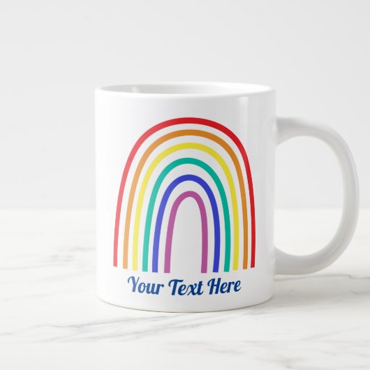 Erstellen Sie Ihren eigenen modernen Regenbogenleh Jumbo-Tasse (Rechts)