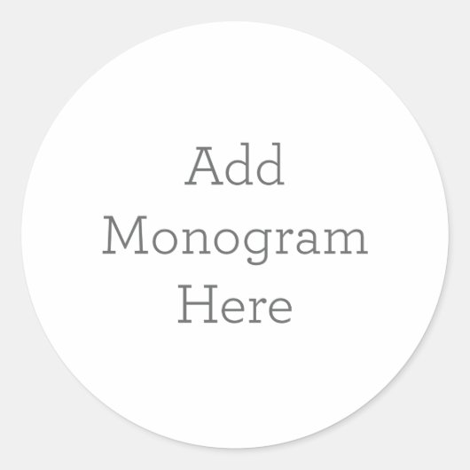 Erstellen Sie Ihren eigenen Monogramm-Aufkleber Runder Aufkleber (Vorderseite)