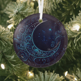 Erstellen Sie Ihren eigenen mystischen blauen Mond Ornament Aus Glas