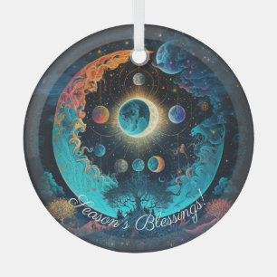 Erstellen Sie Ihren eigenen mystischen blauen Mond Ornament Aus Glas