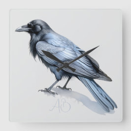 Erstellen Sie Ihren eigenen mystischen blauen Rave Quadratische Wanduhr