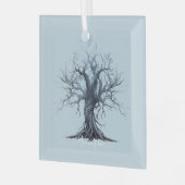 Erstellen Sie Ihren eigenen mystischen Blauen Tree Ornament Aus Glas (Vorderseite links)