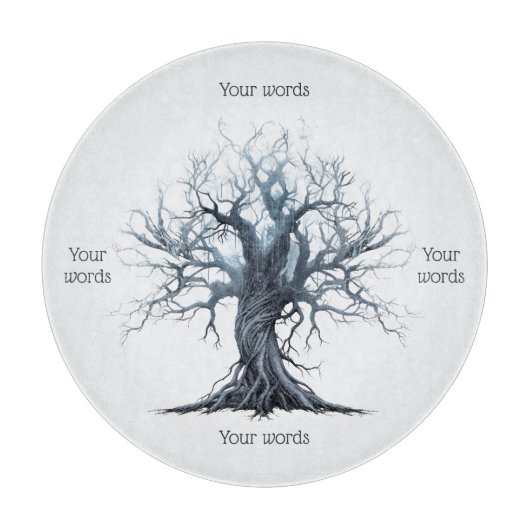 Erstellen Sie Ihren eigenen mystischen Blauen Tree Schneidebrett (Vorderseite)