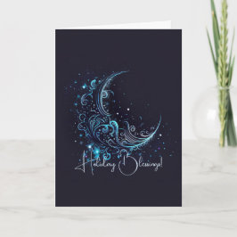 Erstellen Sie Ihren eigenen mystischen Blauen und  Feiertagskarte