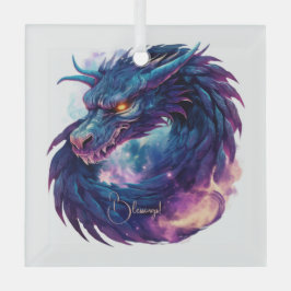 Erstellen Sie Ihren eigenen mystischen Lila Drache Ornament Aus Glas