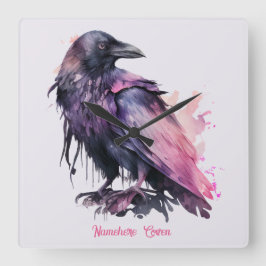 Erstellen Sie Ihren eigenen mystischen schwarzen R Quadratische Wanduhr