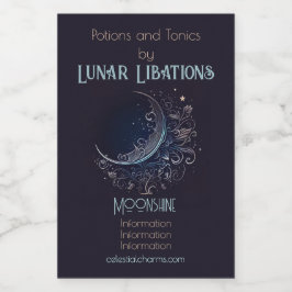 Erstellen Sie Ihren eigenen mystischen Silbermond Weinetikett