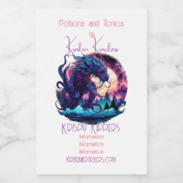 Erstellen Sie Ihren eigenen mythischen Kraken-Wass Lebensmitteletikett