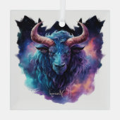 Erstellen Sie Ihren eigenen mythischen Minotaur Bu Ornament Aus Glas (Rückseite)