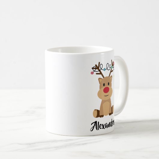 Erstellen Sie Ihren eigenen Namen Funny Rentier We Kaffeetasse (VorderseiteRechts)