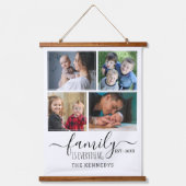 Erstellen Sie Ihren eigenen Namen für vier Collage Wandteppich Mit Holzrahmen (Vorderseite)