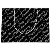 Erstellen Sie Ihren eigenen Namen Jubiläum Große Geschenktüte (Vorderseite)