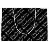 Erstellen Sie Ihren eigenen Namen Jubiläum Große Geschenktüte (Rückseite)