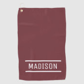 Erstellen Sie Ihren eigenen Namen Personalisiert G Golfhandtuch (Vorderseite)