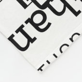 Erstellen Sie Ihren eigenen Namen schwarz und weiß Fleecedecke (Ecke)