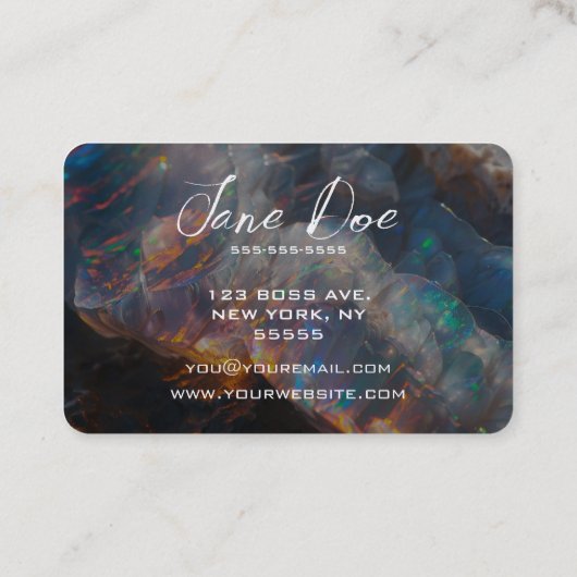 Erstellen Sie Ihren eigenen natürlichen Opal Visitenkarte (Rückseite)