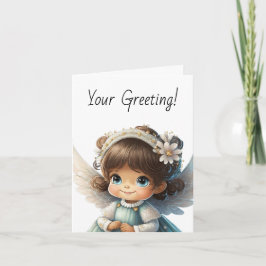 Erstellen Sie Ihren eigenen Niedlichen Brünetten G Feiertagskarte