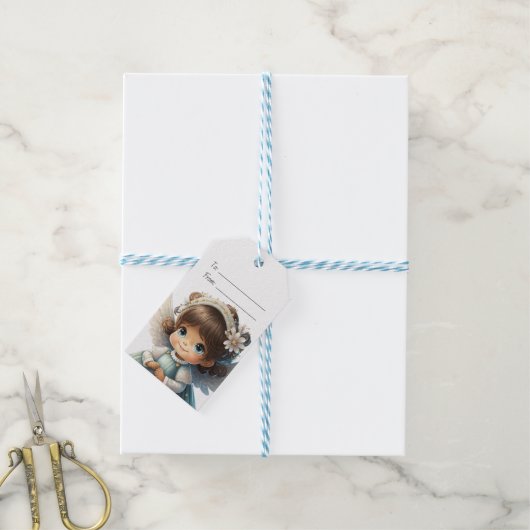 Erstellen Sie Ihren eigenen Niedlichen Brünetten G Geschenkanhänger (Mit Garn)