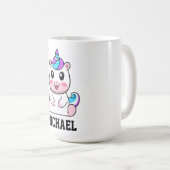 Erstellen Sie Ihren eigenen Niedlichen Einhornname Kaffeetasse (VorderseiteRechts)