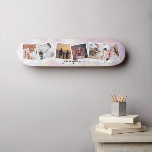 Erstellen Sie Ihren eigenen Niedlichen Girl Rainbo Skateboard (Wandkunst (Horz))