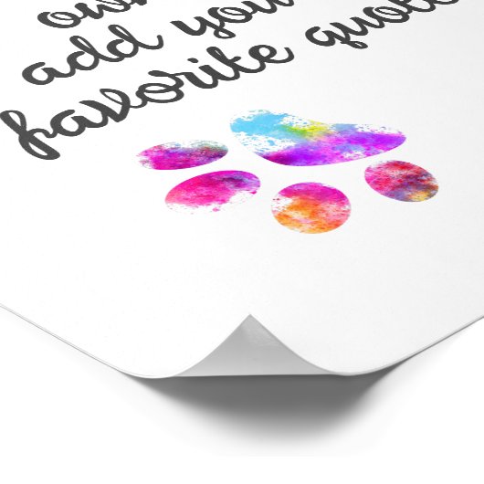 Erstellen Sie Ihren eigenen niedlichen Hundeschlit Poster (Ecke)