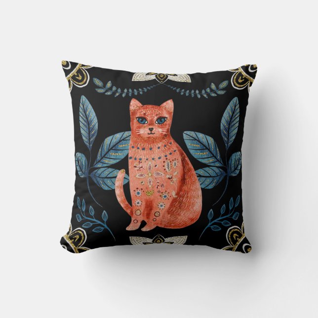 Erstellen Sie Ihren eigenen Nordic Red Cat Kissen (Vorderseite)