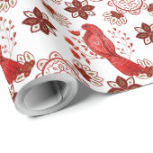 Erstellen Sie Ihren eigenen nordischen roten Kardi Geschenkpapier (Rolleneckpunkt)